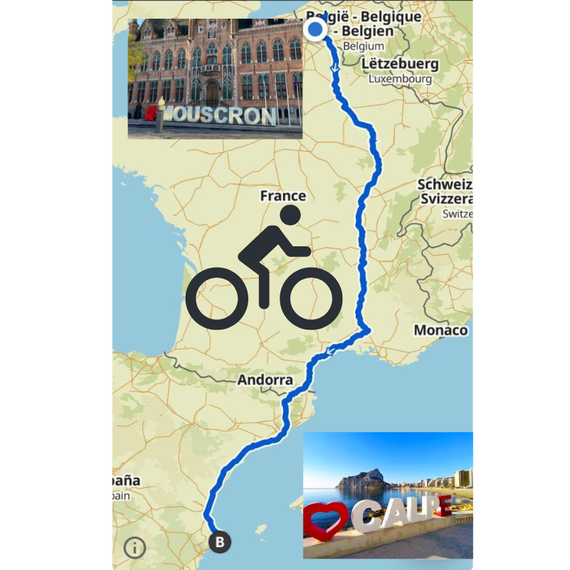 Mouscron - Calpe à vélo
